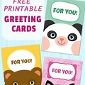 Printable Greeting Cards for Kids