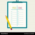 Pros and Cons List Template Clip Art