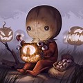 Pumpkin Patch Creepy Art