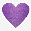 Purple Glitter Heart Fram