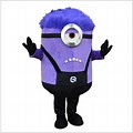 Purple Minion Mascot Costume