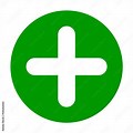Red Fish Symbol with Green Plus Sign