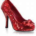 Red Sequin High Heels