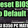 Reset Bios Settings to Default