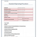 SOP Standard Operating Procedure Template