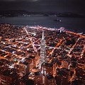 San Francisco Aerial View Night