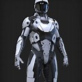 Sci-Fi Black and White Armor