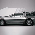 Side Viwe of Back to the Future Car