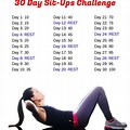 Sit Up Challenge for Begginners Women Printable Black and White