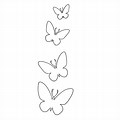 Small Butterfly Tattoo Stencil Outline