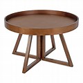 Small Round Brown Coffee Table
