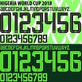Soccer World Cup Jersey Number Font