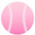 Softball and Baseball Picture Pink Ball