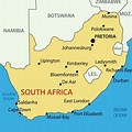 South Africa Most Important Cities Map