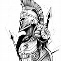 Spartan Warrior Tattoo Art