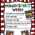 Spirit Week Ideas for Day Care Christmas