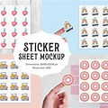 Sticker Sheet Mockup