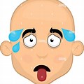 Sweating Bald Man Cartoon