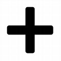 Symbol 1 and Plus Sign