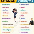 Synonyms for Change