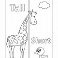 Tall and Short Coloring Pages