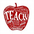 Teacher Apple Word Art