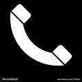 Telephone Icon White Color