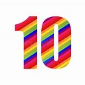 Th Numbers 10 Rainbow