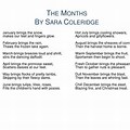 The Months Poem by Sara Coleridge