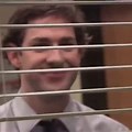 The Office Jim Looking through Blinds Meme