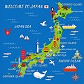 Tourist Map of Japan with Attractions