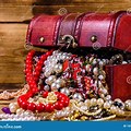 Treasure Chest Jewelry Box with Jewels