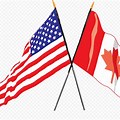 USA and Canada Flag Clip Art