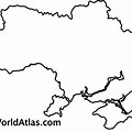 Ukraine Outline with Border Countries