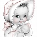 Vintage Baby Girl Clip Art Free