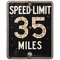 Vintage Speed Limit Sign