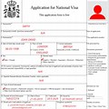 Visa Application Form Example