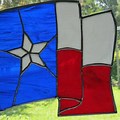Vitral Moderno De Bandera Texas