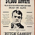 Wanted Dead or Alive Butch Cassidy
