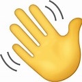 Waving Hand Emoji iOS PNG