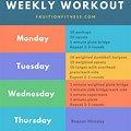 Weekly Workout Plan Exercise