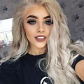 White & Blonde Hair Dark Eyebrows