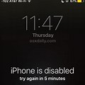 iPhone Disabled Screen Unlock