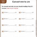 mm and Cm Worksheet