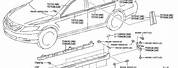 2017 Toyota Camry XSE Door Parts Diagram