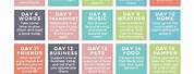 30-Day Gratitude Challenge Printable Calendar
