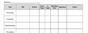 4th Grade Reading Log Printable with Sequence of Events