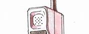 80s Cell Phone Drawing