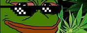 APU Pepe Frog Smoking Weed