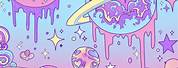 Aesthetic Pastel Galaxy Anime Background